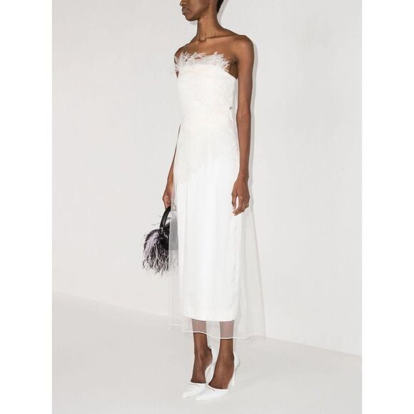 16Arlington Minelli Netting Feather Dress US8 - Picture 1 of 12